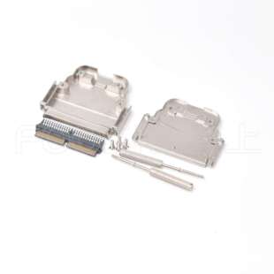FOOSN富上 VHDCI 100Pin 焊线公头 Pitch 0.8mm 带锌合金外壳