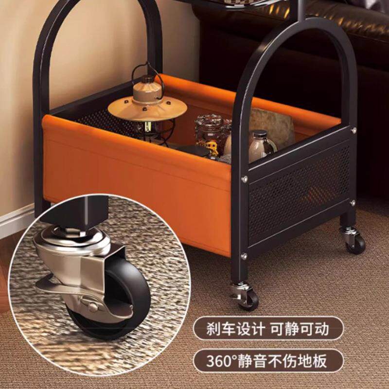 可移动厅几沙发边奶油风万向轮物简--约客创意茶几推车家用卧室置