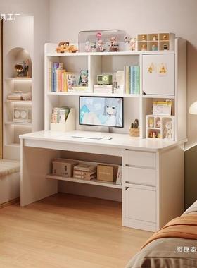 书桌架一桌子带书台式电脑柜桌49452家用卧室学生学体习写字书桌