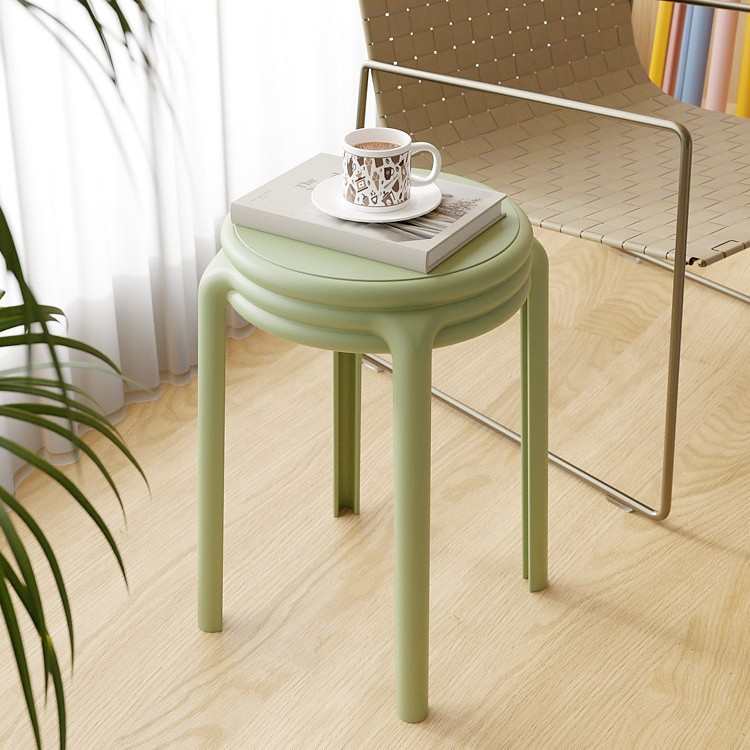 椅子板凳凳子高商用备用大人餐桌叠放凳家用圆凳北欧凳可塑料加厚