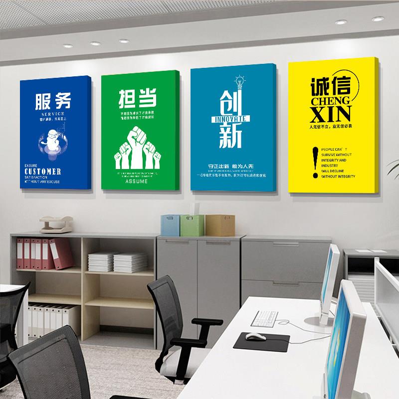 励志团队文化墙办公室布置标语装饰画企业公司挂画壁画职场创意画