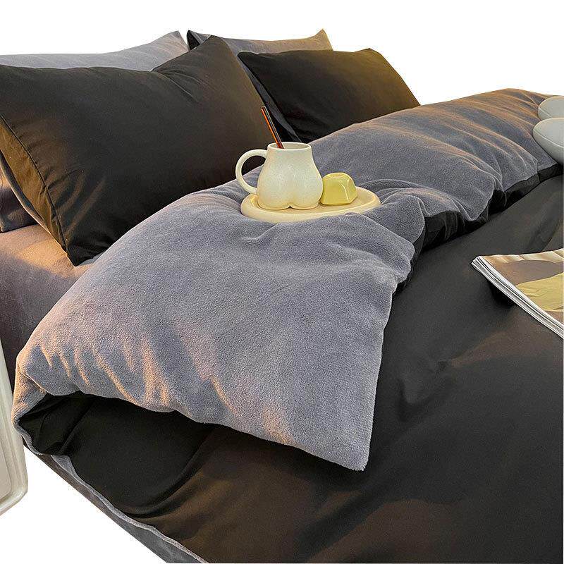 加绒床上七件套床上用品冬季床单枕头被子一整套全套单人被褥全套