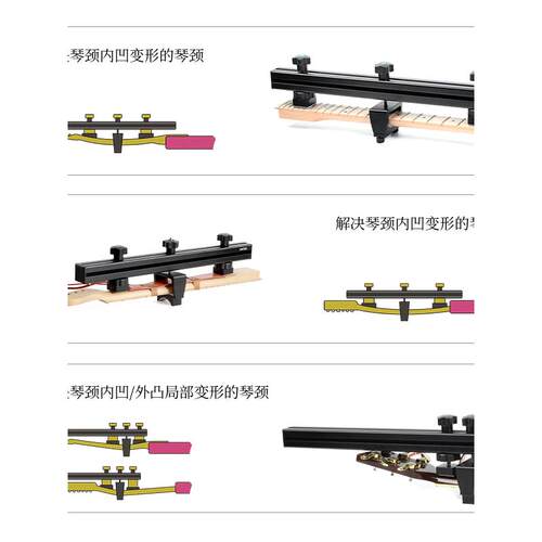 吉他琴颈校正器变形修覆工具指板扭曲打品民谣电木吉他维修工具
