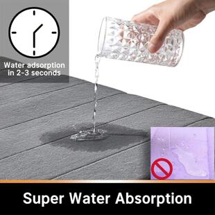 Bathroom water absorbing and anti slip striped floor mat, ca
