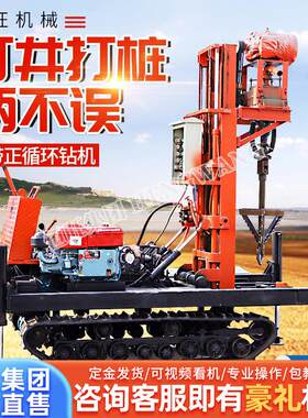 反循环打井机小型履带款正循环打桩机家用打井机地源热泵打井机