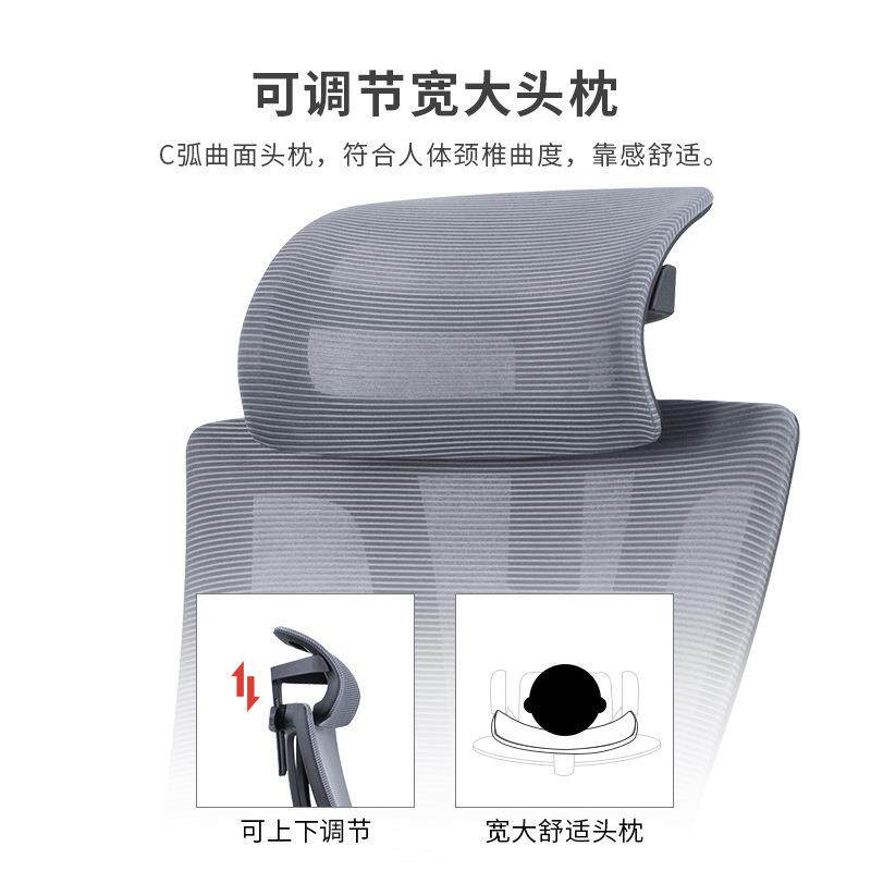 货源产地办公椅子 可调节久坐不累人体工学腰托电脑转椅网面透气