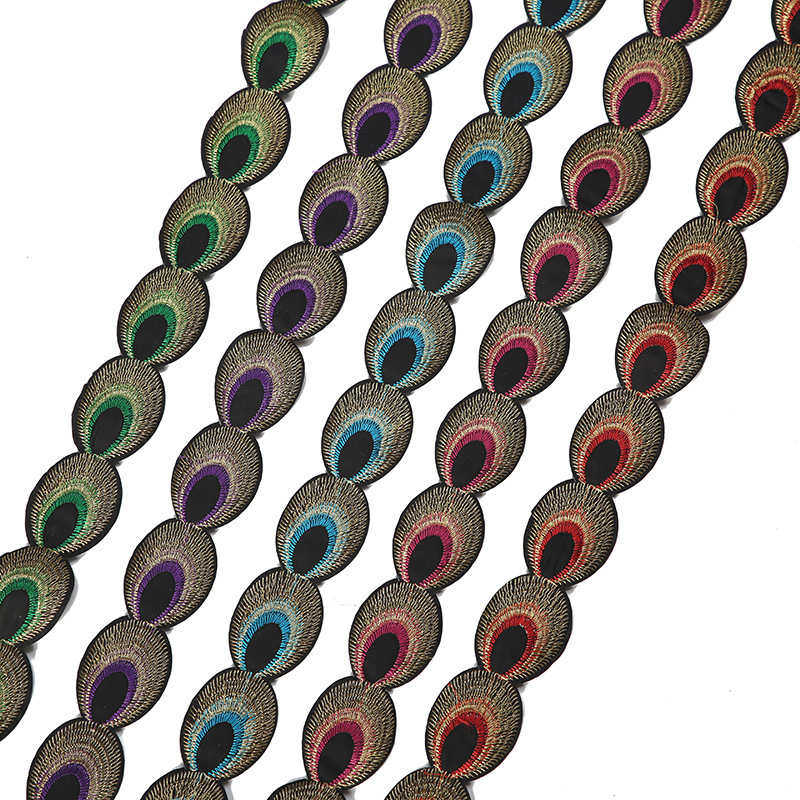 新款傣族风孔雀眼民族花边DIY手工刺绣背胶布贴花边织带服装辅料,居家布艺,花边,淘宝优惠券,粉丝福利购,淘宝优惠卷