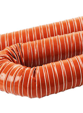 热 50 300钢丝通风管管软管80矽风管硫化风管高温胶耐高温红色度