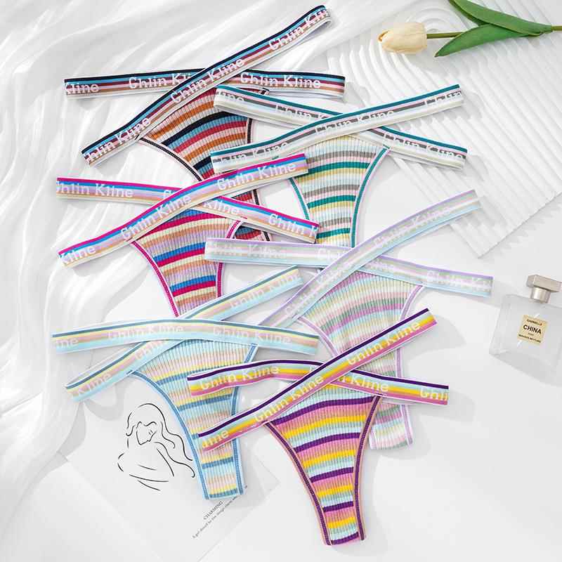 Hot girl underwear set striped beautiful back underwear