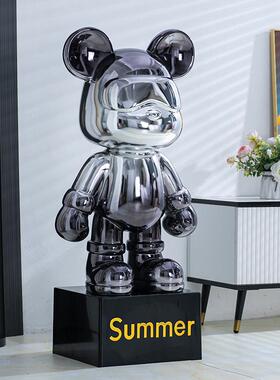 轻豪华酷暴力熊存钱罐客厅家庭简单电视柜大型落地创意装饰饰品