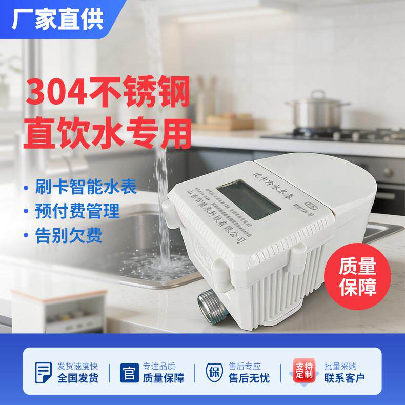 社区安装纯净水水表 按升计量 304不锈钢容积式公寓用直饮水水表