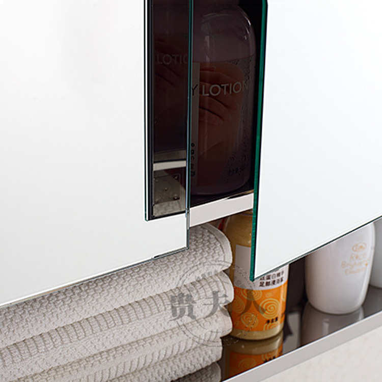 厂家供应挂墙式不锈钢镜柜简约现代卫生间加厚浴室镜柜7093