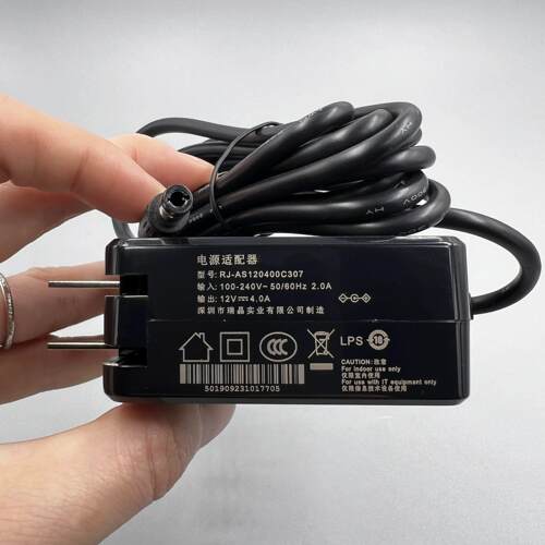 瑞晶12V4A电源配接器全新原装48W充电线DC5525适用监控显示器摄像