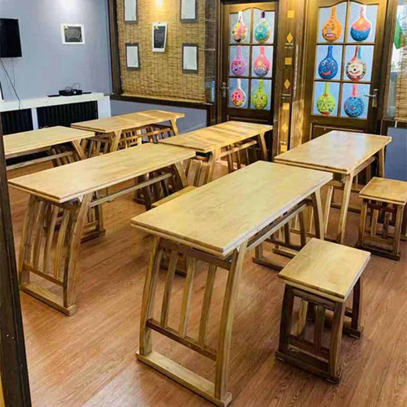 实木国学桌仿古马鞍桌幼儿园培训班双人学生课桌椅复古书法书画桌,住宅家具,书桌,淘宝优惠券,粉丝福利购,淘宝优惠卷