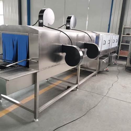 不锈钢隧道式洗筐机果蔬海鲜鸡蛋全自动塑料筐清洗机