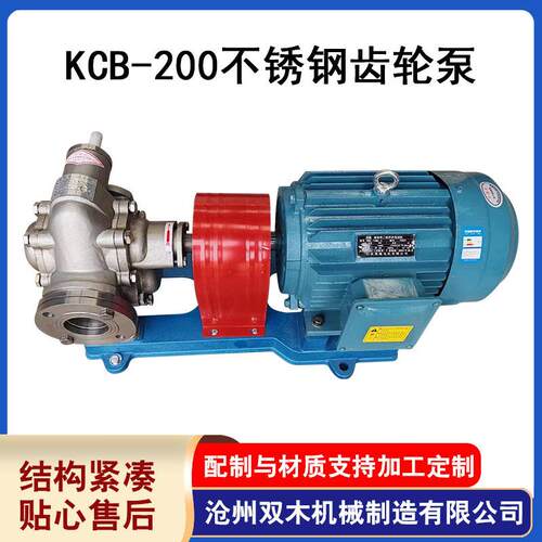 KCB-200不锈钢齿轮泵输送泵小流量齿轮泵卧式电动不锈钢泵
