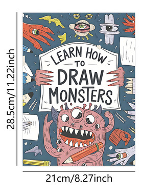 品质新品爆款A4骑马钉绘画笔记本本教你如何步骤分解儿童美术填色