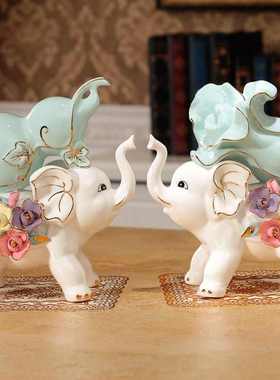 大象摆件创意家居客厅酒柜装饰品室内房间卧室工艺小摆设现代简约