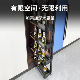 大怪物餐边柜多层篮批发 橱柜高柜高深拉篮零食柜冰箱夹缝浅柜侧装