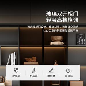 办公纳室书柜文柜件YH-WJG09柜子木质板背老景柜资料柜收柜储物靠