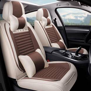 坐汽车垫全五座四季 全包亚麻布艺座围垫小车865套车垫座 通用新款