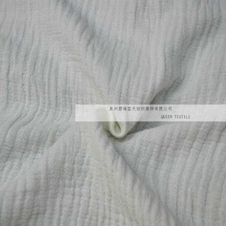 秋冬加厚麻棉双层布绉布 复古棉麻洗水布 秋冬文艺女装面料现货