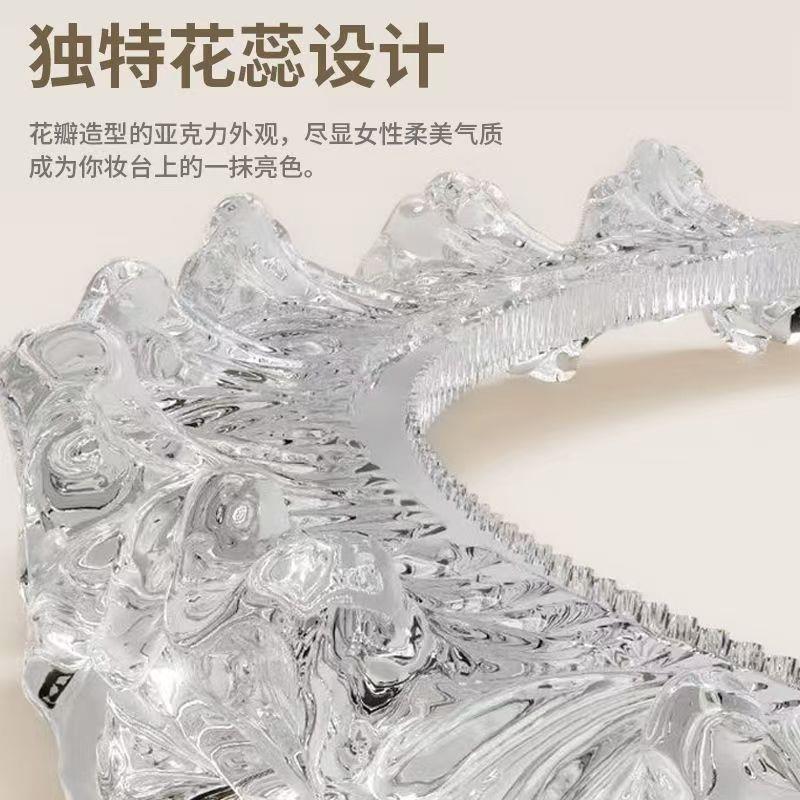 法式水晶位化镜台式桌妆面档智827能led灯多补光镜装饰卧室梳妆台