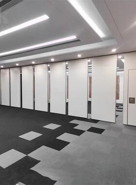 木饰面移动推叠屏风轨道木饰面屏式拉屏风会厅酒店会折议宴室活动