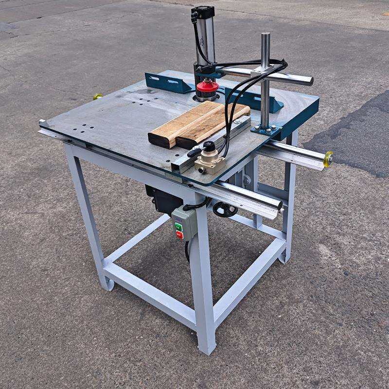 木工机械立式单轴镂铣机推台立铣气缸压料推台铣床修边机小锣机