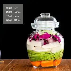加厚家用密封透明玻璃罐泡菜坛酸