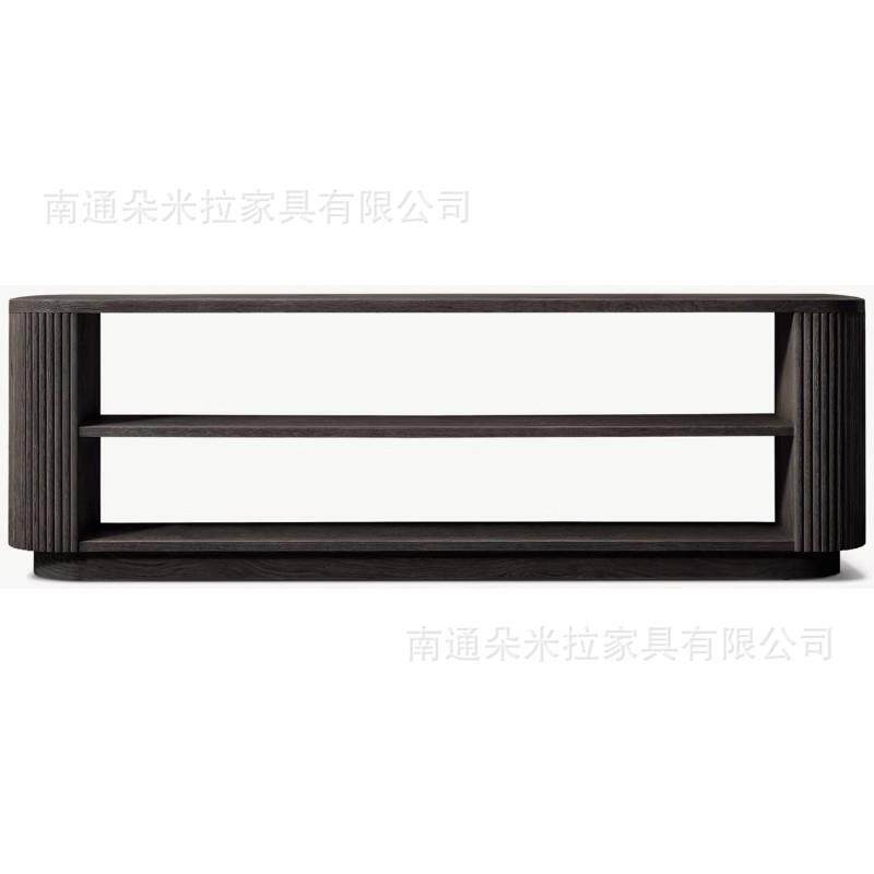 玄美式RH厅家具现代简约橡FJH木边几村轻奢客沙发背几法式乡复古