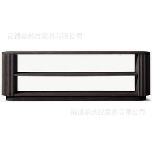 美式RH家具现代简约橡木边几轻奢客厅沙发背几法式乡村复古玄关桌