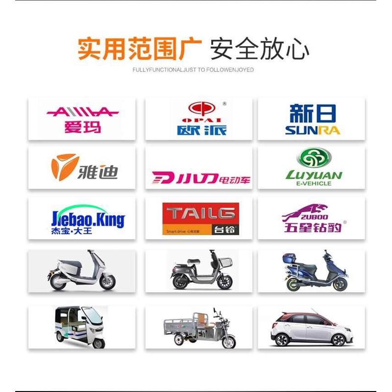 电动车快速充电器48v20AH60v72v天能铅酸干电池电瓶车智能快充