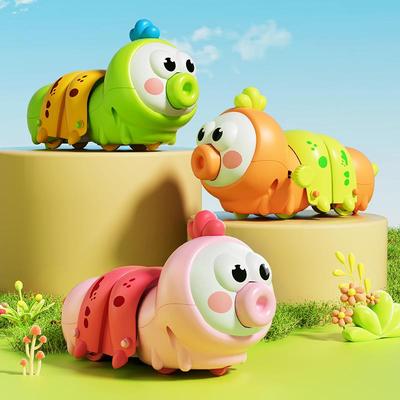 毛毛虫创意可爱上弦摇摆趣味发条引导爬行1-3岁婴儿玩具