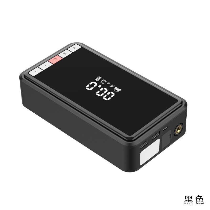 新款大容量多功能充气搭电一体机汽车应急启动电源轮胎充气泵便携