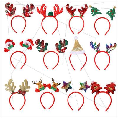 Christmas headband Elk antlers five star children