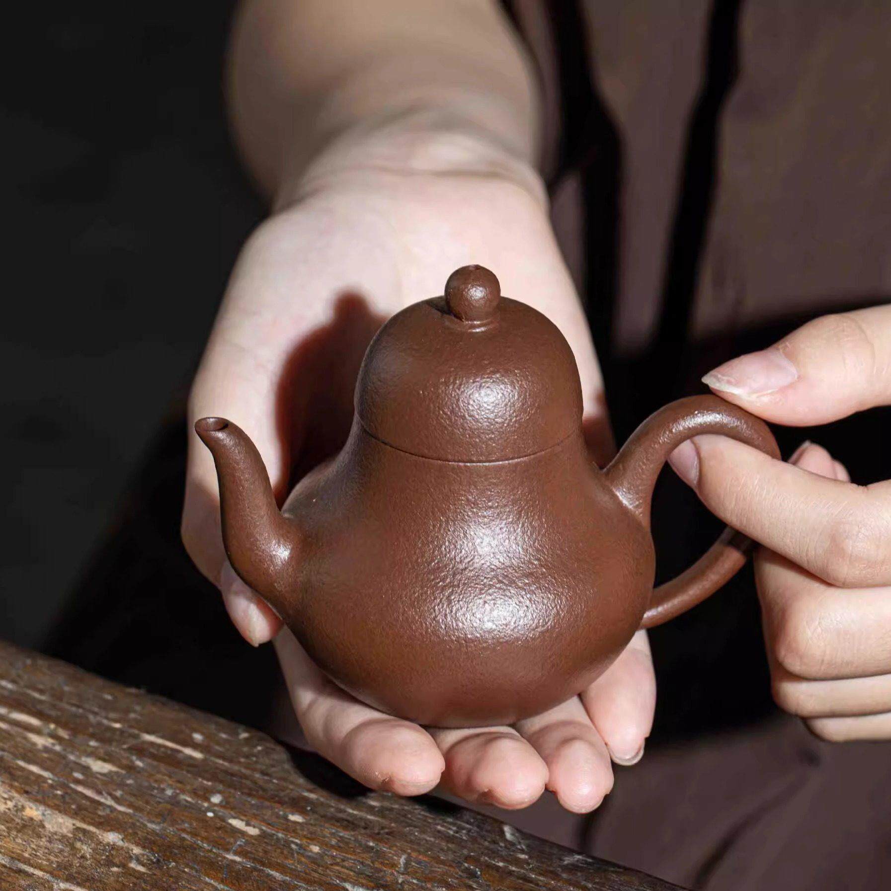 思亭紫泥手工名家茶壶 125cc小品新中式茶具组 朱泥德化礼盒装