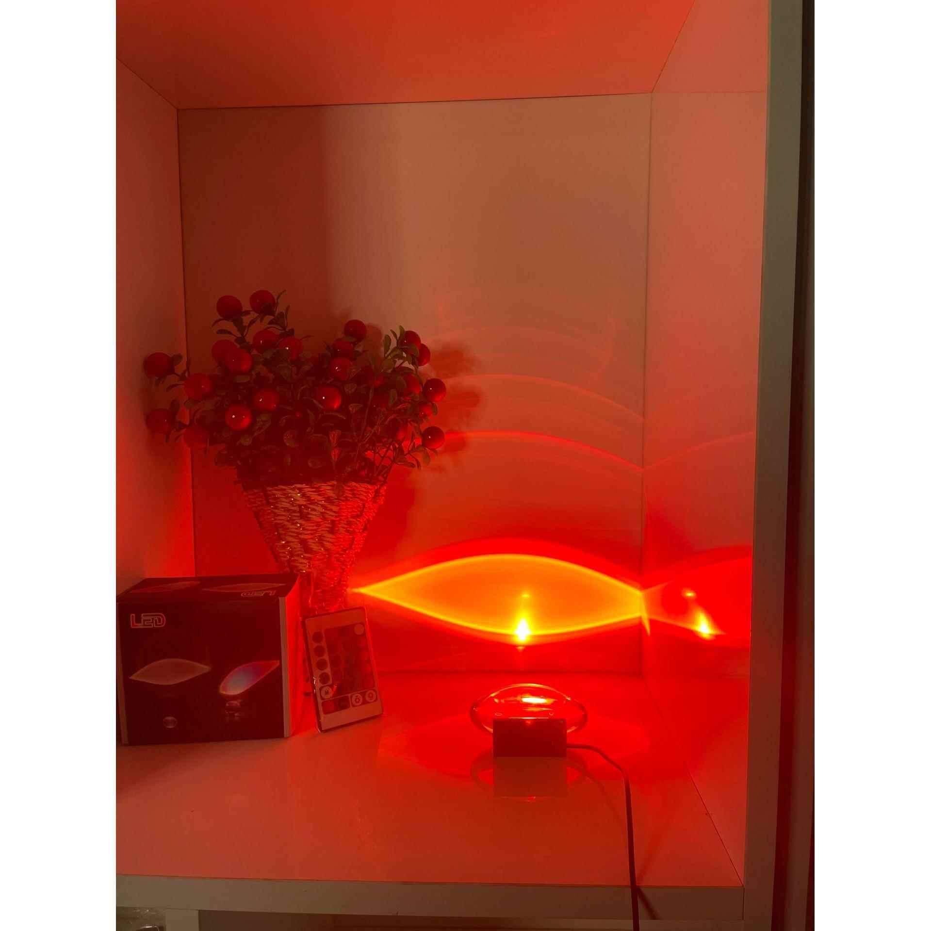 天使之眼氛围灯室内水晶装饰天使之眼夕阳落日灯卧室投影灯小夜灯