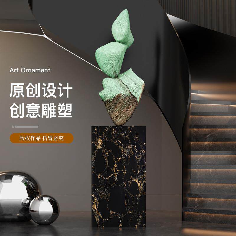 创意艺术雕塑落地摆件酒店楼梯转角处样板房客厅电视柜旁装饰工艺