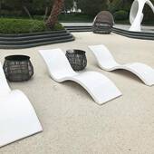 璃躺钢沙滩椅海滩户外S椅型休闲FZ 靠玻背 TY003躺床泳池露台时尚