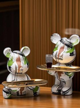 北欧风简约动物摆件儿童房桌面装饰品客厅电视柜轻奢软装网红饰品