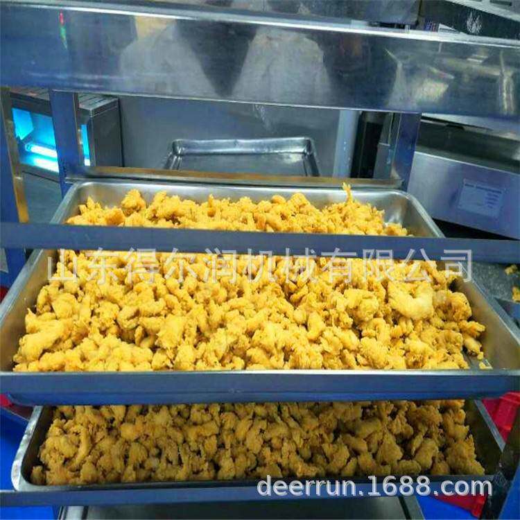 滚筒式鸡米花上粉机 鸡柳条上浆裹糠深加工设备 调理食品挂糊机