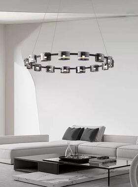 意式极简一字型长条玻璃餐厅吊灯现代简约设计吧台北欧创意客厅灯