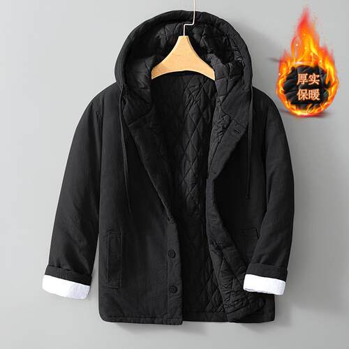 Hooded Thick Warm Cotton Jacket Top Coat