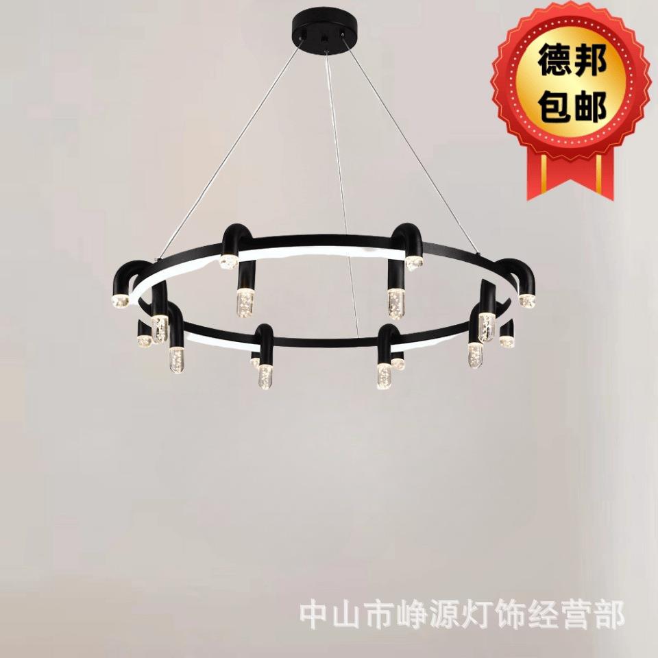 北欧客厅灯吊灯loft创意个性吧台办公室圆形餐厅服装店工业风灯具