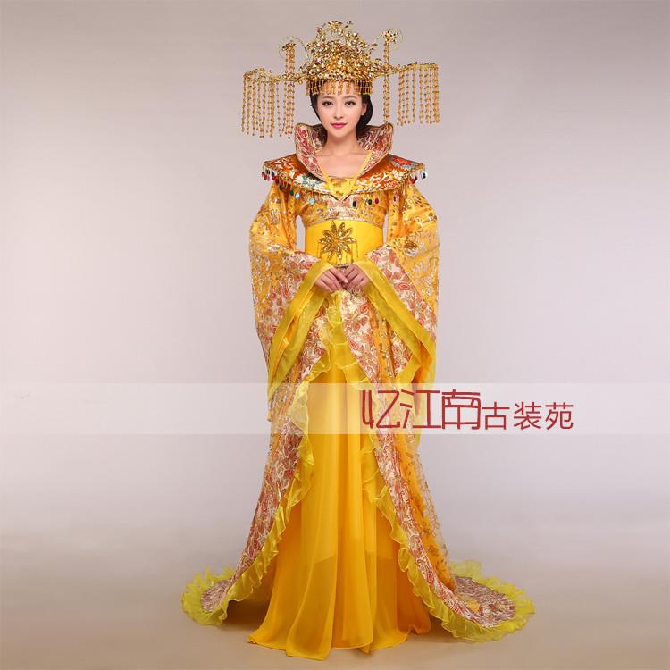 高档新款古贵妃装女武主媚娘影视公民族演出服仙女服装唐装汉服皇