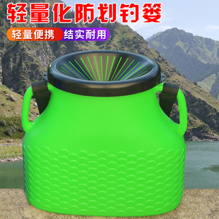 户外塑料鱼篓子加密塑胶装 鱼篓抓黄鳝泥鳅鱼桶路流摸鱼虾背篓