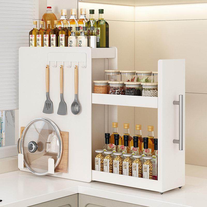 厨房调料品置物架抽拉式台面窄款多功能家用油盐酱醋收纳柜整理架,厨房/烹饪用具,调料置物架,淘宝优惠券,粉丝福利购,淘宝优惠卷