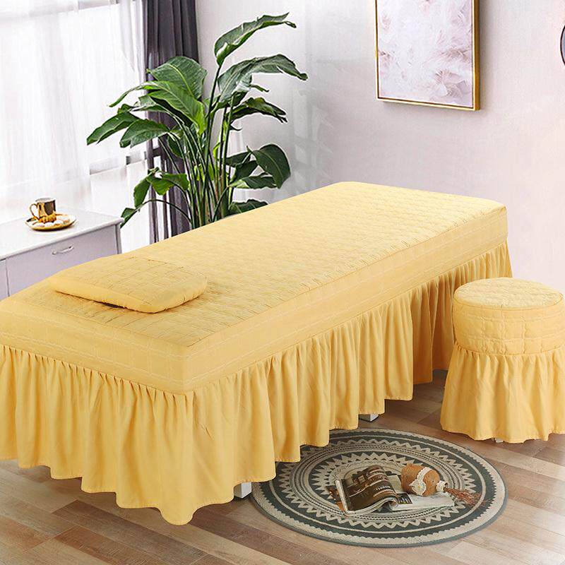 美容床罩四件套夏季加厚夹棉带洞按摩推拿床专用床套床裙单件开洞,床上用品,床裙,淘宝优惠券,粉丝福利购,淘宝优惠卷