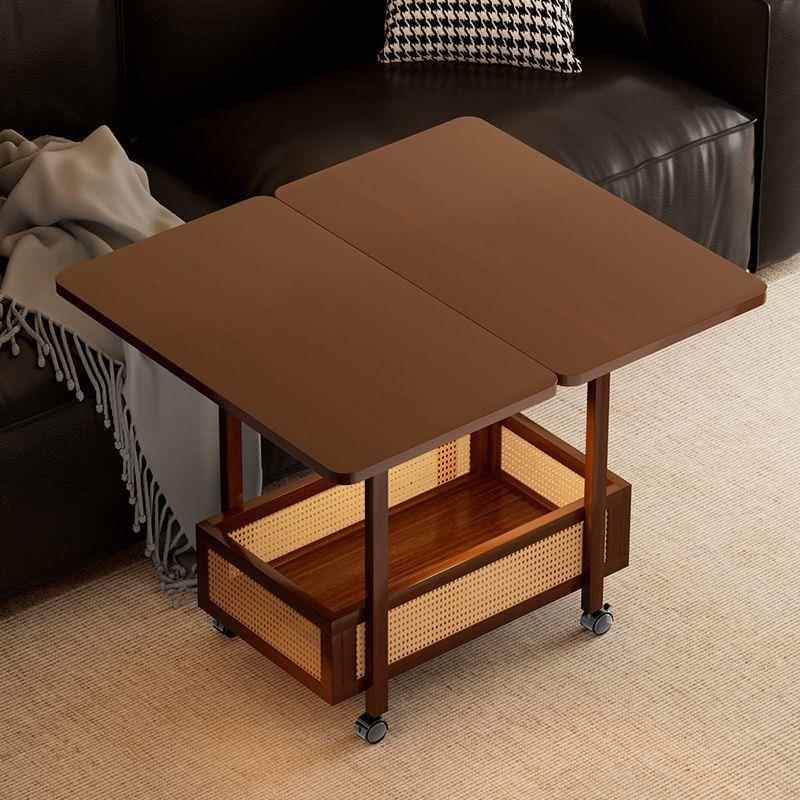 新款水柜小推车可网茶红厅非实木沙无品牌/发边几中古移动茶几客